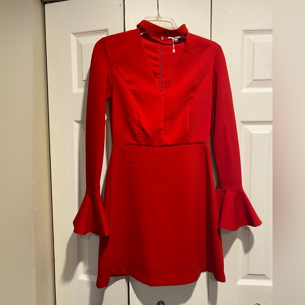 NWOT Red sleeved dress